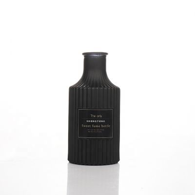 Home Fragrance Bottle Empty Novelty Striped 150ml Reed Perfume Aroma Diffuser Glass Bottle Fragrance 