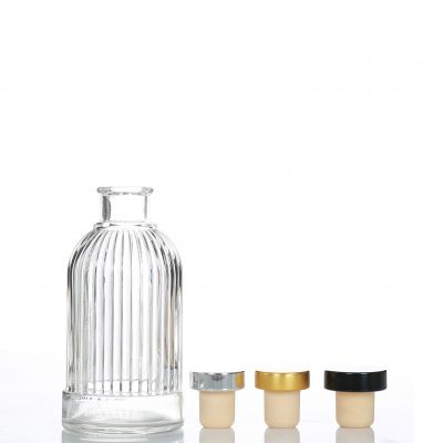 Transparent 50ml 100ml 150ml Rome Design Clear Mini Glass Diffuser Bottle With Cork 