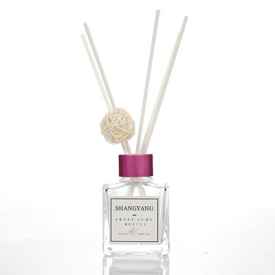 100ml 3.5oz Clear Square Glass Reed Diffuser Bottle 