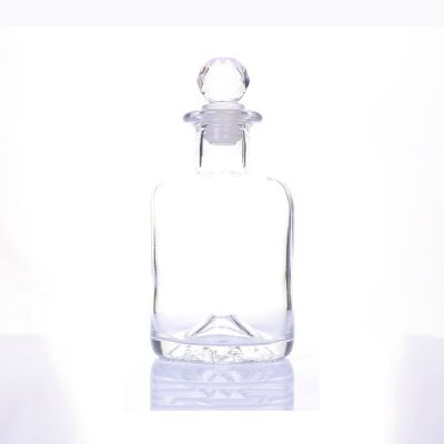 200ml flat shoulder aromatherapy glass bottle aroma fragrance bottle with wooden stopper 