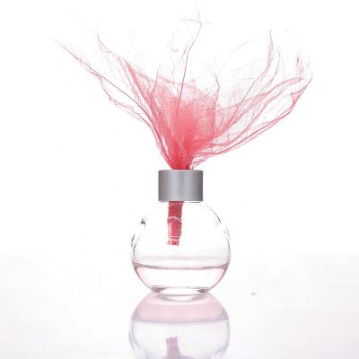 100ml empty clear luxury round ball shape decorative reed diffuser aroma glass bottle 