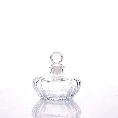160ml Pumpkin Shape Clear Glass Aroma Diffuser Bottle With Stopper 