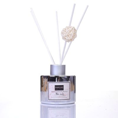 New Design 100ml Silver Plating Aroma Diffuser Glass Bottle 
