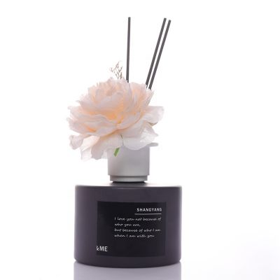200ml Decorative Glass Round Reed aroma sticks holder diffuser professional Bottle 