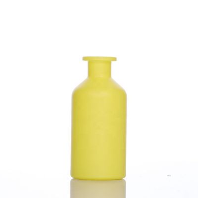 Home Perfume Fragrance Scented Bottles 200ml yellow cylindrical diffuser glass bottle 
