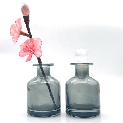 New style 100ml big belly spray grey diffuser glass bottles 