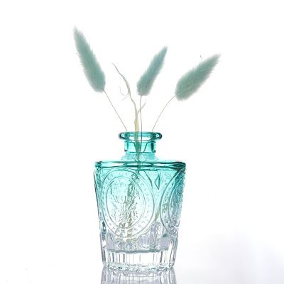 Custom Design Empty Perfume Oil Aroma Glass Reed Diffuser Bottle with Rattan Sticks 
