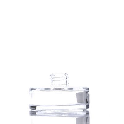 High Quality100ml Flat Round Shape Empty Air Freshener Aroma Glass Reed Diffuser Bottle 