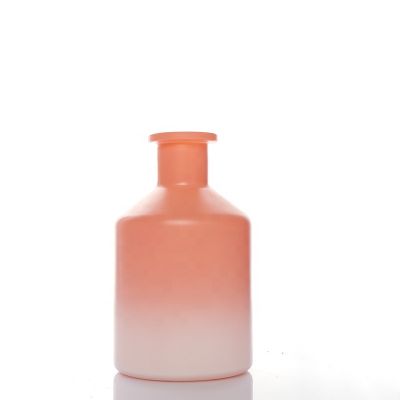 Wholesales 180ml gradient pink empty aroma reed diffuser glass bottle 