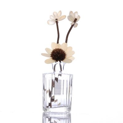 Eco-friendly clear color aroma reed diffuser perfume glass bottle with glass stopper 