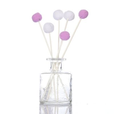 180ML Cylindrical Embossed Empty Reed Diffuser Glass Bottles For Home Fragrance 