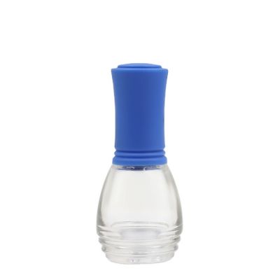 Unique 14ml clear empty nail polish glass bottles with brush and cap 