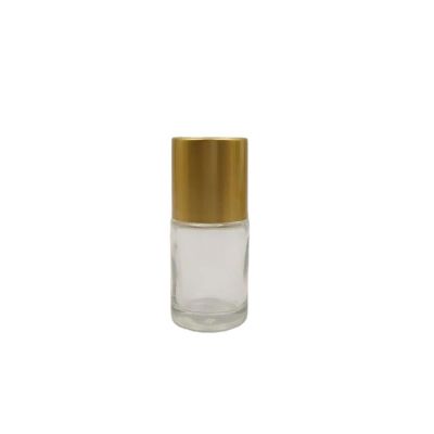 China supplier hot selling 13ml clear empty round nail polish bottle with brush