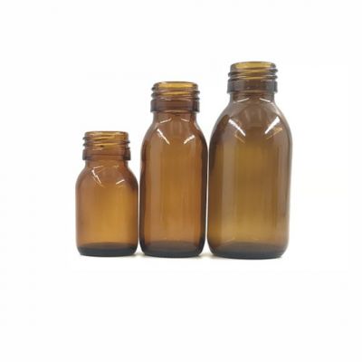 30ml 60ml 100ml 125ml 150ml 180ml 200ml 250ml 300ml 500ml amber glass bottles Syrup with tamper proof cap 