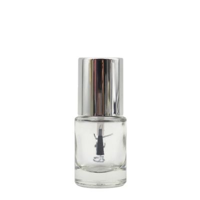 Wholesale hot sale 14.5ml empty cosmetic round nail polish glass bottle with cap and brush 