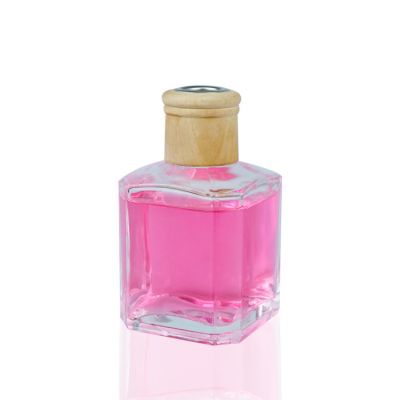 200ml square glass Aromatherapy bottles with wooden screw cap