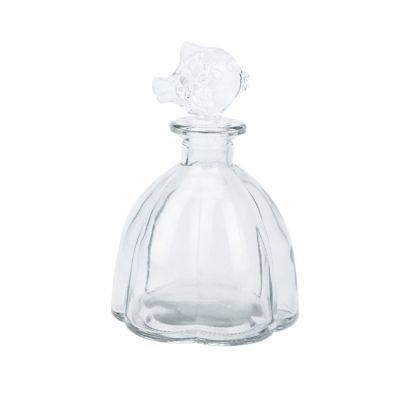 300ml flower bud shape glass aromatherapy diffuser bottles glass clear