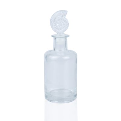 250ml cylinder shape glass diffuser essential oil bottle with stopper