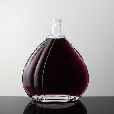 Silk screen printing super flint glass 50cl xo 500ml cognac bottle