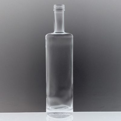 Screw finish round liquor use clear vodka glass bottle 750ml 