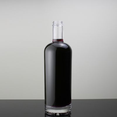 Super Flint Cylindrical Screw Cap Round 750ml Vodka Glass Bottle 