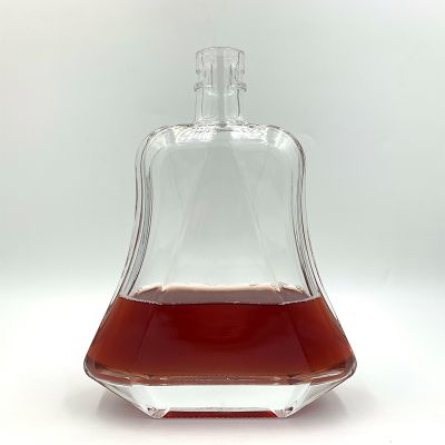 700ml Clear Bell Glass Bottle For Whiskey Brandy Spirit 