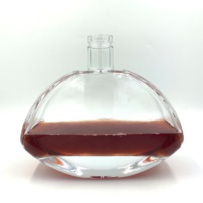 700ml High Quality Oval Clear Wine Glass Bottle 