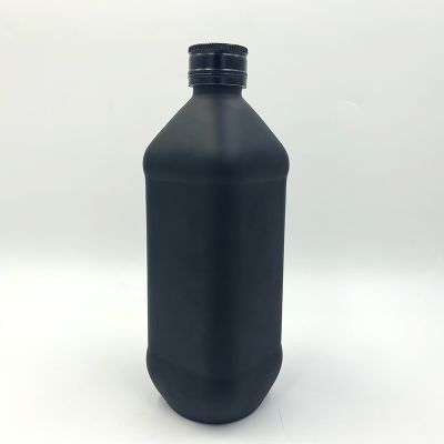 470ml Black Spray Paint Glass Wine Bottle For whiskey 