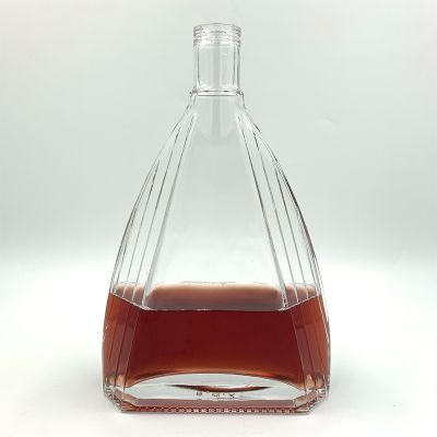 700ml Sleek Transparent Glass Bottle For Spirits, Brandy, Whisky, Vodka