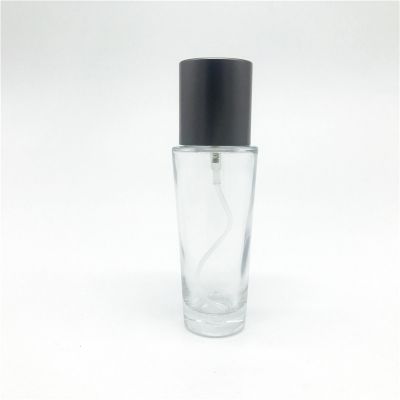 35ml perfume clear glass bottle the top is wide and the bottom is narrow with atomizer 