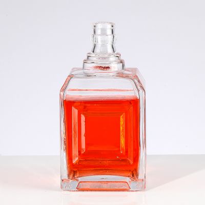 custom Transparent glass jars and glass bottles for liquor rum vodka whiskey tequila gin 