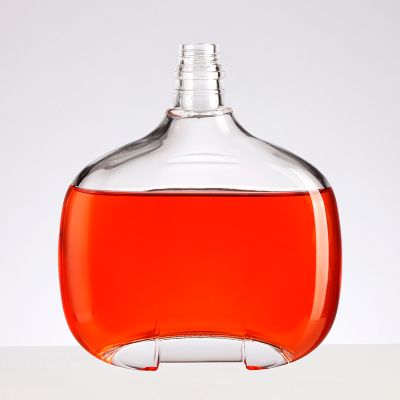 Custom design 700ml crystal wine glass drinking bottle Alcohol liquid bottle 100cl XO brandy glass bottle 