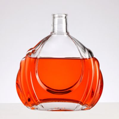 Hot Sell Unique Shape Flawless Smooth Brandy Glass Bottle For wine 500ml 