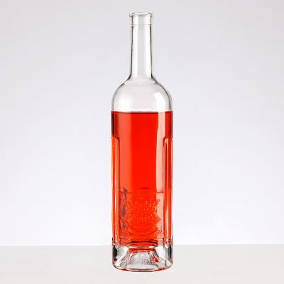 200ml 500ml 700ml 1000ml standard transparent extra flint premium T shape cork liquor gin vodka glass bottle 