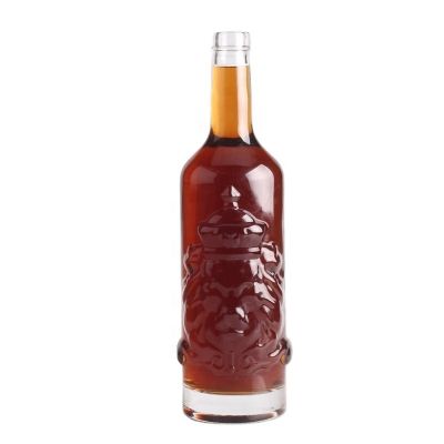 Best-selling Chinese Style Glass Liquor Bottle High Quality Caeved Bottle For Sale 