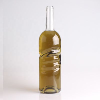bohemian brandy bottles Transparent clear glass bottle fancy design with lids 