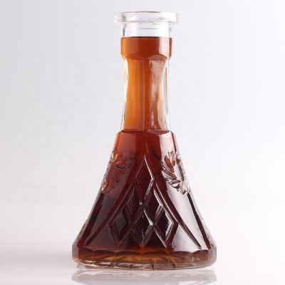 New Style Unique Shape Glass Liquor Bottle For Closures 