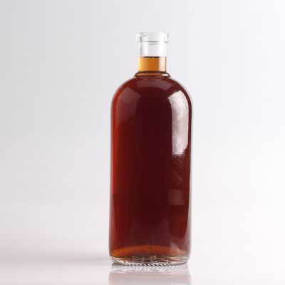 1 l odm supplier sophisticated empty brandy bottles with aluminum caps 