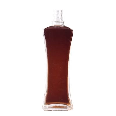 Hot Selling Refinement 750 Ml Transparent Whiskey Spirits Glass Bottle With Lids 