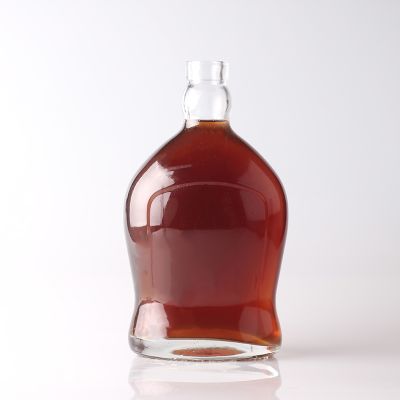 China supplier high end xo brandy glass liquor bottle with cork tops