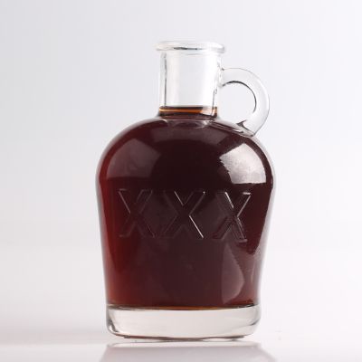 500ml new design elegant Transparent clear glass bottle liquor with crown caps