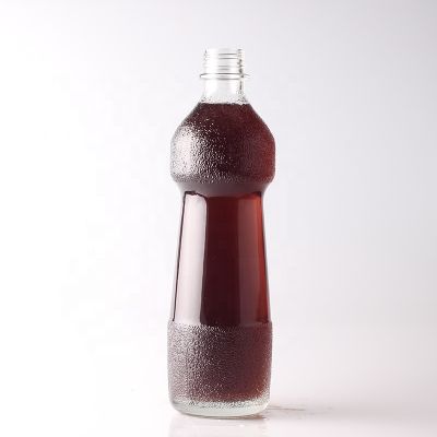 Popular beverage glass bottle clear drinking beverage bottle for juice 