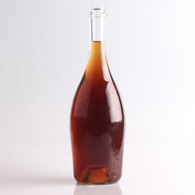 Clear beverage glass bottle wholesale whiskey rum bottle with cheap price 