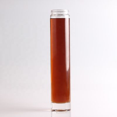 Popular Thick Bottom 750ml Cylinder Beverage Bottle With Screw Cap In Stock China Glass Bottle 