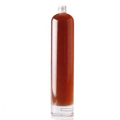 High Quality Super Flint 750ml Thick Bottom With Point Water Bottle Round Glass Bottle With Screw Cap 