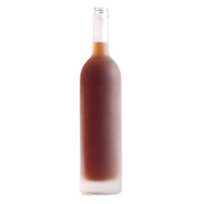 Best Selling High Quality Frosted Glass Bottle Thick Bottom Heavy Glass Bottle For Vodka Whisky 
