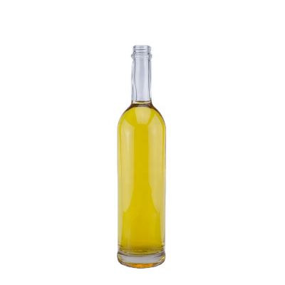 Long neck cylinder shape high flint transparent liquor whiskey 750ml glass bottle with screw top