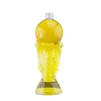 750ml Spirits Glass Bottles Unique Shape Bottle With Screw Cap 