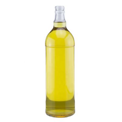 Handmade 750ml Transparent Round Shape Olive Oil Glass Bottles For Cork With Good Price 
