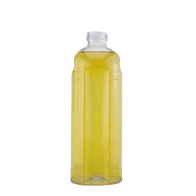 750ml special design benefit Spirits liquor Glass Bottles For beverage water cocktail With Screw Cap lid 